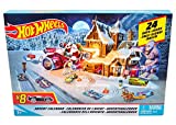 Hot Wheels FKF95 - Adventskalender 2018, mit 8 Spielzeugautos und 16 Zubehörteilen, Spielzeug ab 3 Jahren